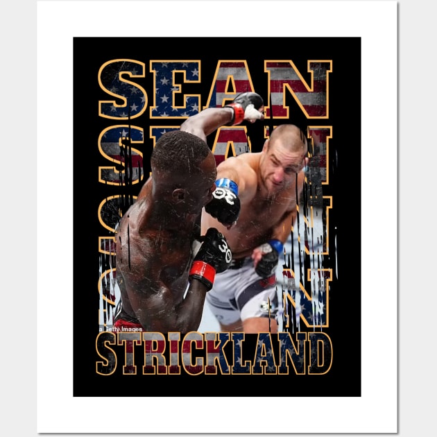 sean strickland fight Wall Art by Doxie Greeting